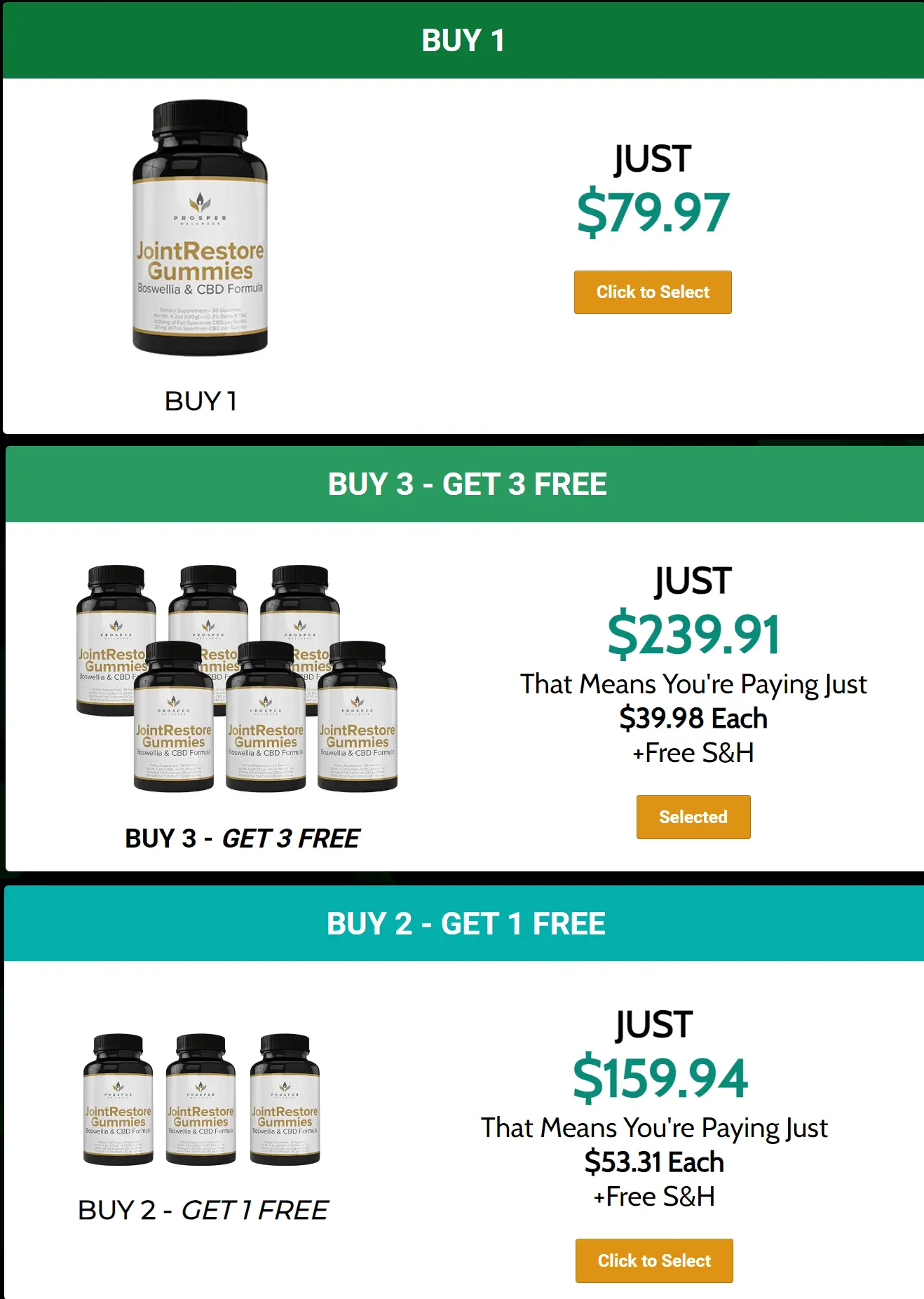 Joint Restore Gummies best offer package price